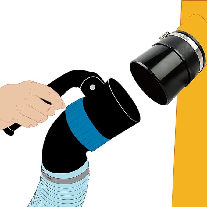 O'SKOOL 4-Inch Dust Collector Fitting Vacuum Tool Port Adapter