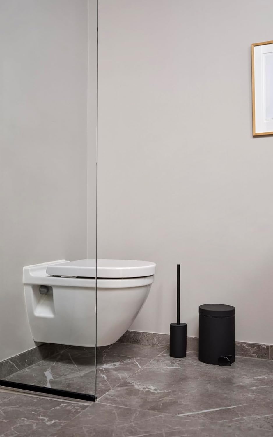 Zone SOLO 330240 Toilet Brush, Black, H: 17.6 inches (44.8 cm), D: 3.3 inches (8.4 cm), Toilet Brush