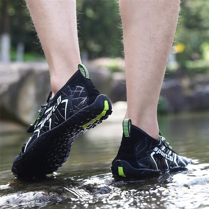 UBFEN Water Shoes Aqua Swim Shoes Mens Womens Beach Sports Quick Dry Barefoot for Boating Fishing Diving Surfing