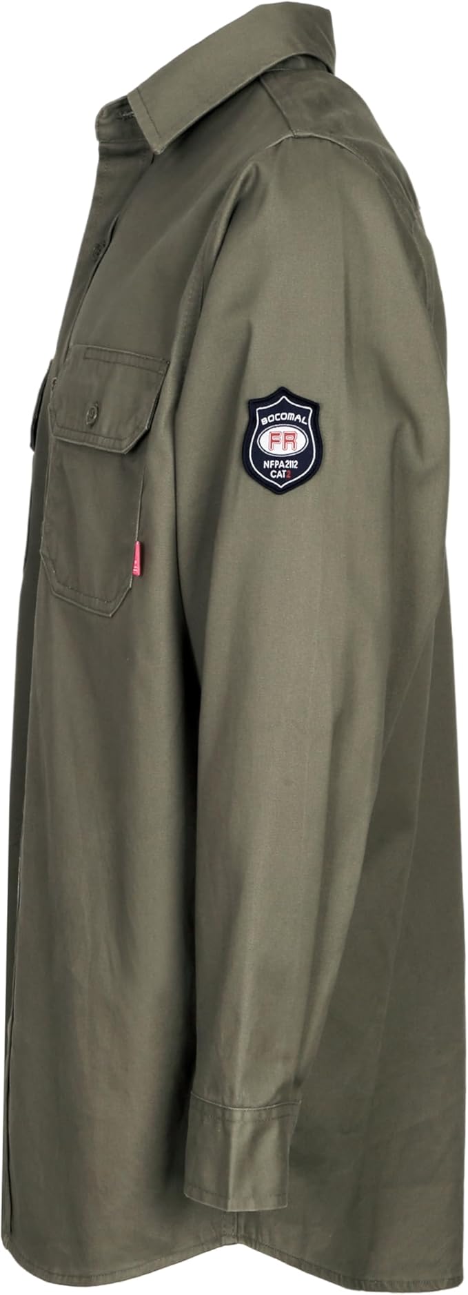 BOCOMAL FR Shirts Flame Resistant 100% C NFPA2112 7.5oz Men's Fire Retardant Welding Shirt