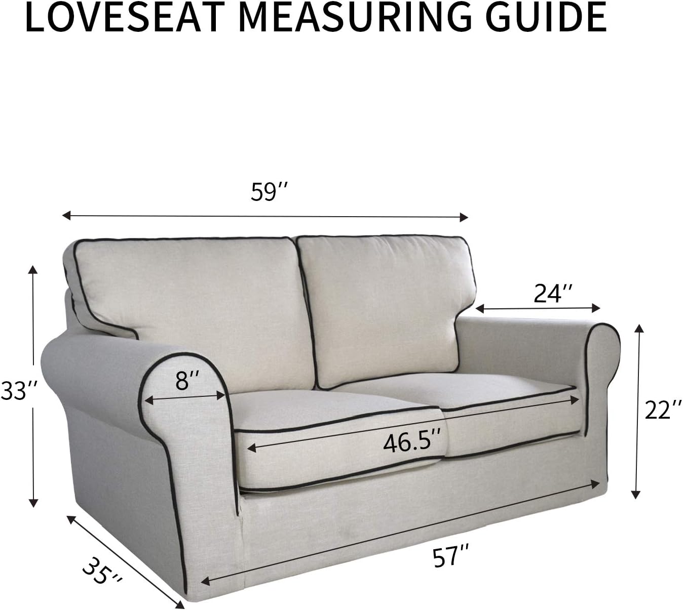 PureFit Reversible Quilted Sofa Cover, Water Resistant Medium Slipcover Furniture Protector, Washable Couch Cover with Non Slip Foam and Elastic Straps for Kids, Dogs, Pets (Loveseat, Gray/Light Gray)