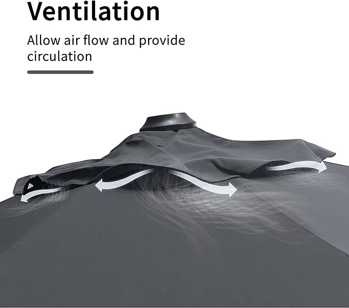 PURPLE LEAF 9' X 11.5' Patio Umbrella with Base Outdoor Cantilever Rectangle Umbrella Offset Umbrella with 360-degree Rotation for Garden Deck Pool Patio, Grey