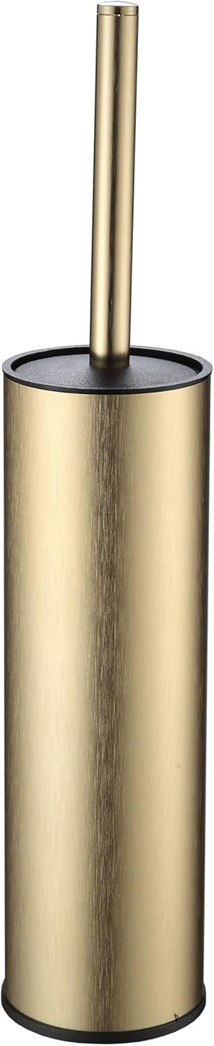 Toilet Brush and Holder Set Premium Material Toilet Bowl Cleaner Free Standing Toilet Bowl Brush and Holder Gold