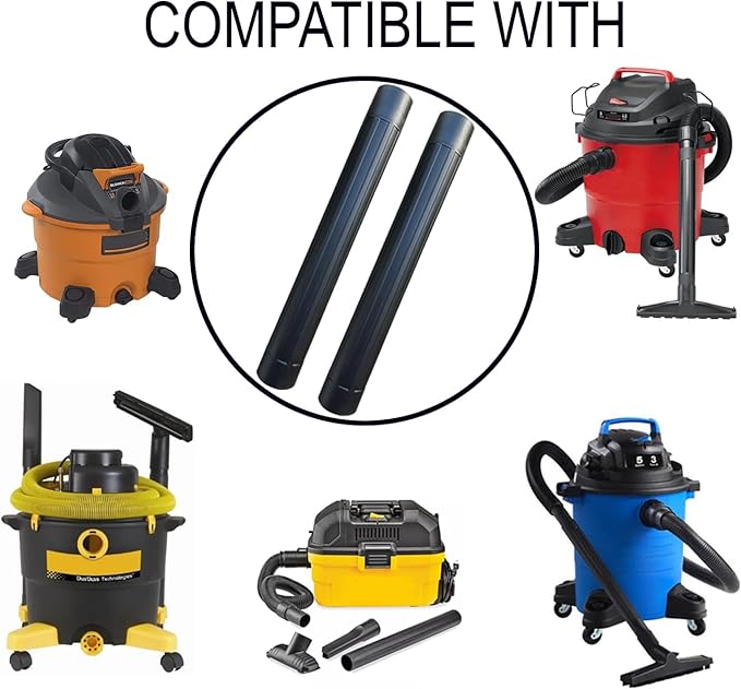 Vacuum Accessories & Attachments for Shop Vac 2-1/2'' - Vacuum Dust Brush & Extension Wand Compatible with Vacuums Using 2-1/4'' Inner Diameter Accessories (Extension Wands, 2-1/4'')