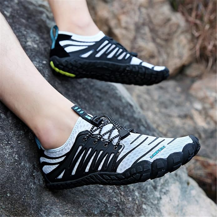 UBFEN Water Shoes Aqua Swim Shoes Mens Womens Beach Sports Quick Dry Barefoot for Boating Fishing Diving Surfing