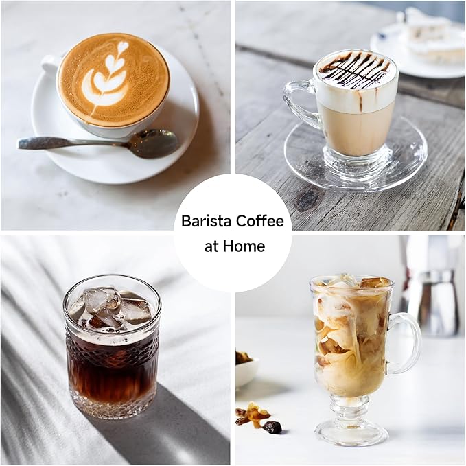 HIBREW H10A - 58mm Espresso Machine, Stainless Steel Body with Milk Frother, Customizable Settings, Smart Display + 20 Bar Pressure Gauge.