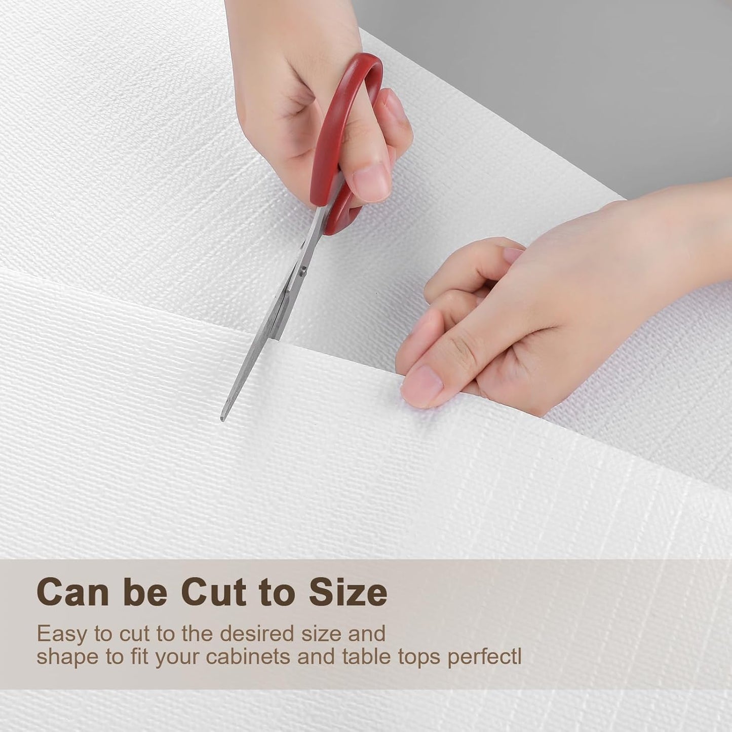 OcePor Non-Adhesive Drawer and Shelf Liner 24IN x 30FT,Non Slip Cabinet and Cupboard Liner, Kitchen Cabinet Liners for Shelves, Waterproof Drawer Shelf Liners for Cabinets/Bathroom Cupboard,White