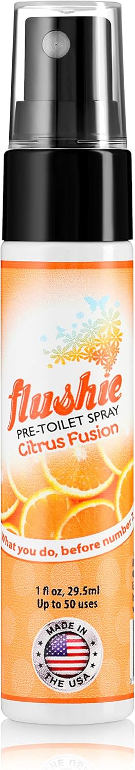 Flushie Pre-Toilet Sprays for Poop Travel Size Toiletries Bathroom Spray for Poop Spray for Toilet Deodorizer Traveling Essentials Poop deodorizer Poop Odor eliminator