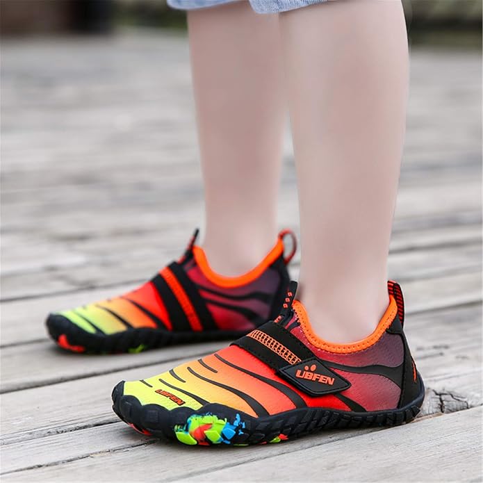 UBFEN Water Shoes for Kids Boys Girls Aqua Socks Barefoot Beach Sports Swim Pool Quick Dry Lightweight Toddler Little Big Kid