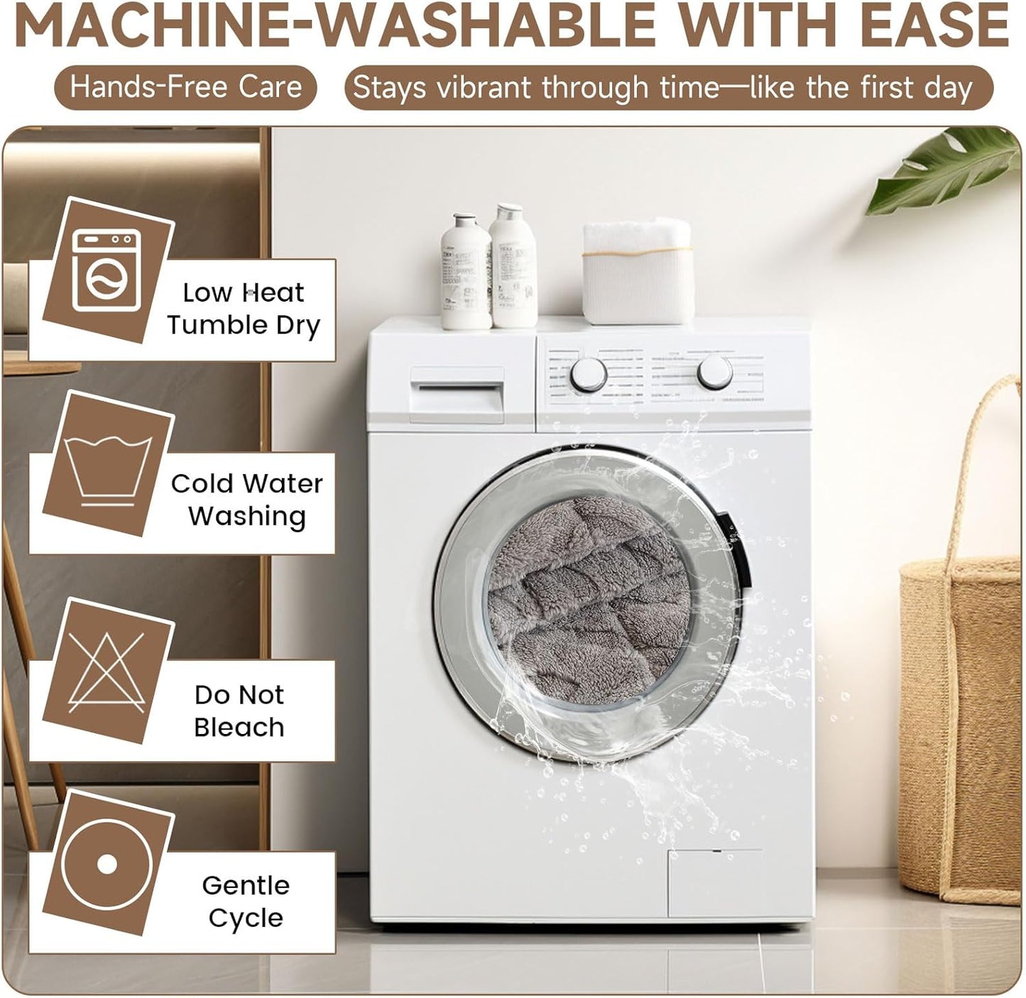 OTOB Couch Cover for Dogs Washable Pet Friendly, Non Slip Plush Funny Fuzzy Loveseat Sofa Cushion Slipcovers, All Seasons Geometric Jacquard Soft & Cozy Pet Bed Mat Protector (Gray, 27.6" x 47.2")