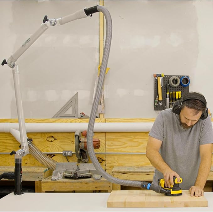 Mullet ThirdHand Dust Collection Boom Arm (Boom Arm + Workbench Mount)