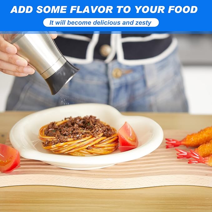 Layhit 12 Pack Stainless Steel Salt and Pepper Shakers Set with Stainless Steel Lid Glass Bottle Refillable Salt Dispenser for Kitchen Table Gadgets Cooking BBQ