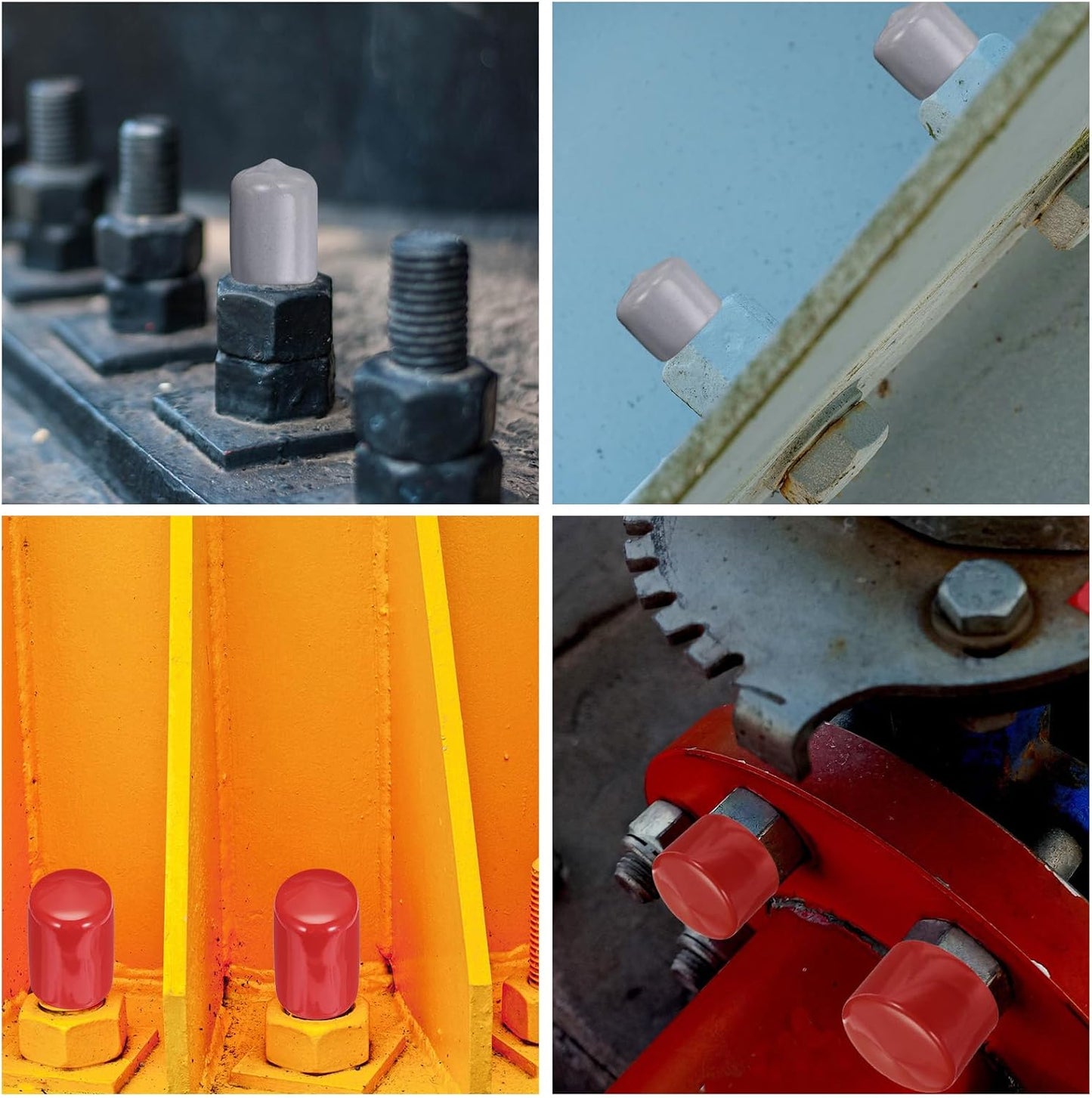 uxcell 20pcs Rubber End Caps 15mm(5/8") ID Vinyl PVC Round Tube Bolt Cap Cover Screw Thread Protectors Light Brown