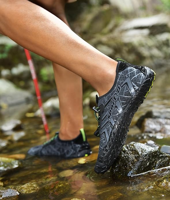 UBFEN Water Shoes Aqua Swim Shoes Mens Womens Beach Sports Quick Dry Barefoot for Boating Fishing Diving Surfing