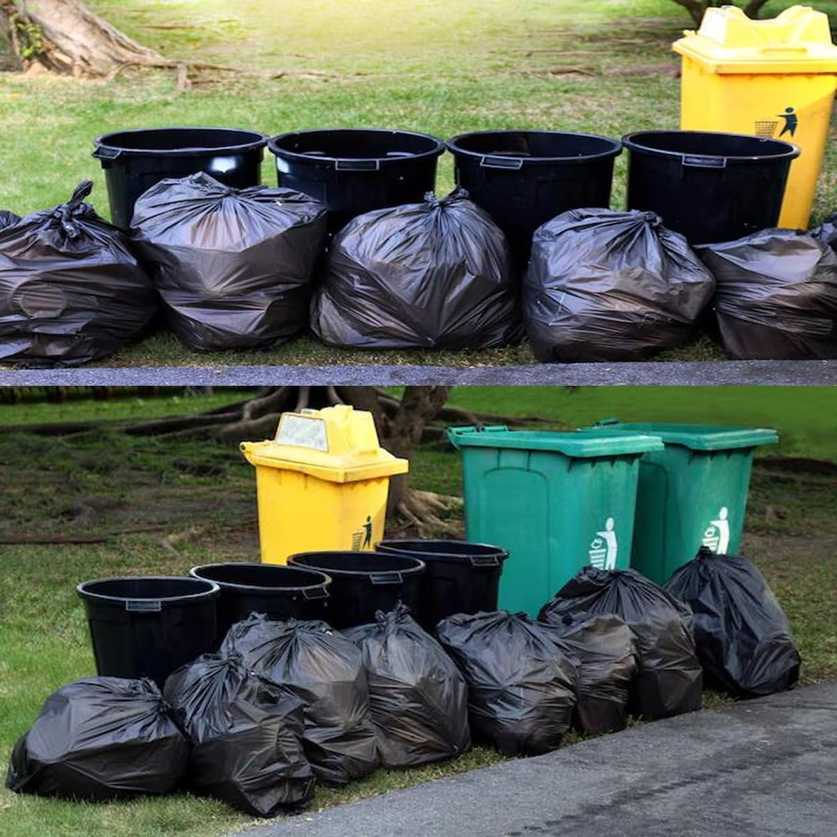 55-60 Gallon Trash Bags, 150 Count Bulk, Black Heavy Duty Garbage bags, Multi-purpose Trash Can Bin Liners for Business Home Commercial, Industrial Contractors, Storage, Outdoor