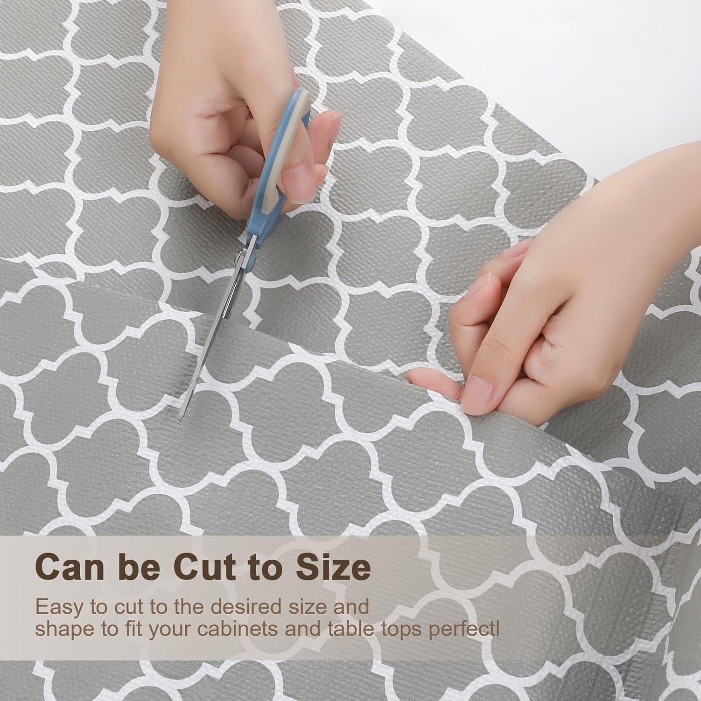 OcePor Non-Adhesive Drawer and Shelf Liner 24IN x 20FT,Non Slip Cabinet and Cupboard Liner, Kitchen Cabinet Liners for Shelves, Waterproof Drawer Shelf Liners for Cabinets/Bathroom Cupboard