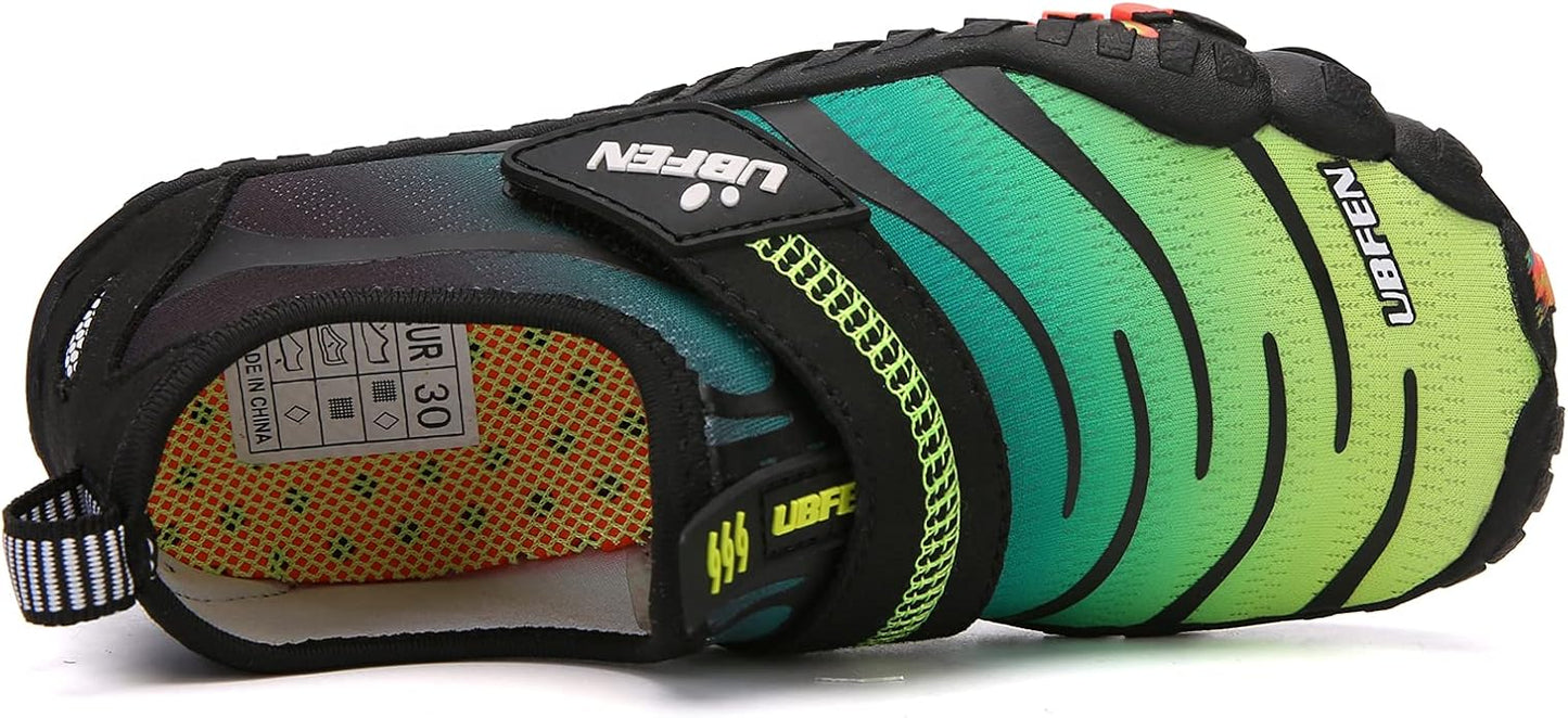 UBFEN Water Shoes for Kids Boys Girls Aqua Socks Barefoot Beach Sports Swim Pool Quick Dry Lightweight Toddler Little Big Kid