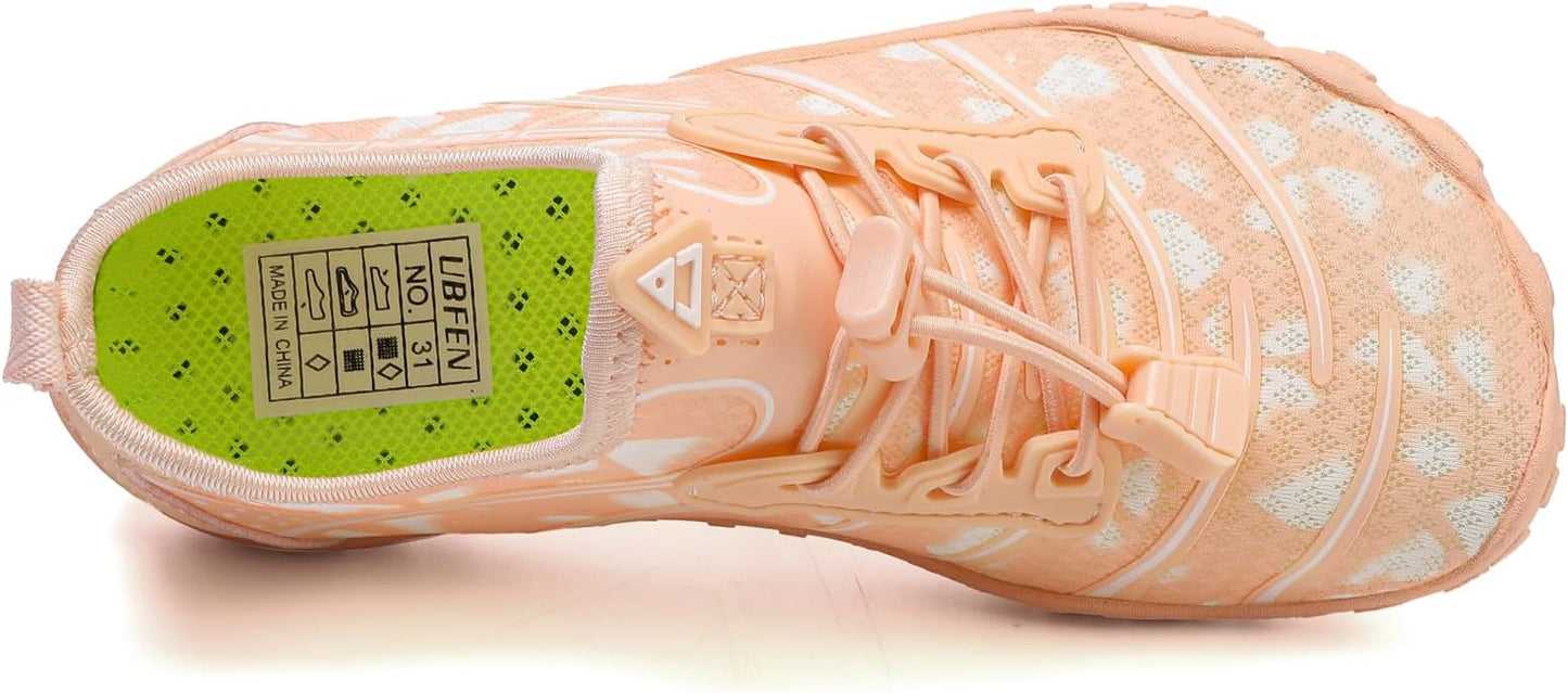 UBFEN Water Shoes for Kids Boys Girls Aqua Socks Barefoot Beach Sports Swim Pool Quick Dry Lightweight Toddler Little Big Kid