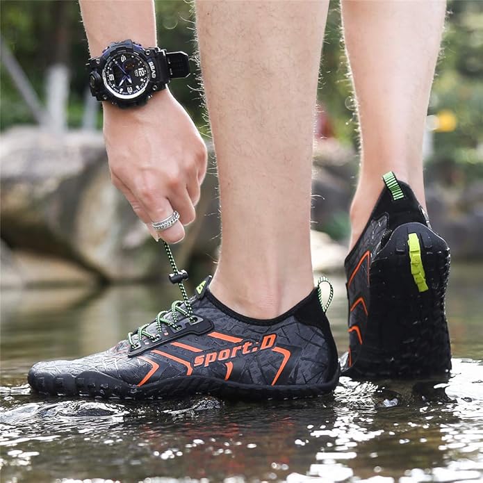 UBFEN Water Shoes Aqua Swim Shoes Mens Womens Beach Sports Quick Dry Barefoot for Boating Fishing Diving Surfing