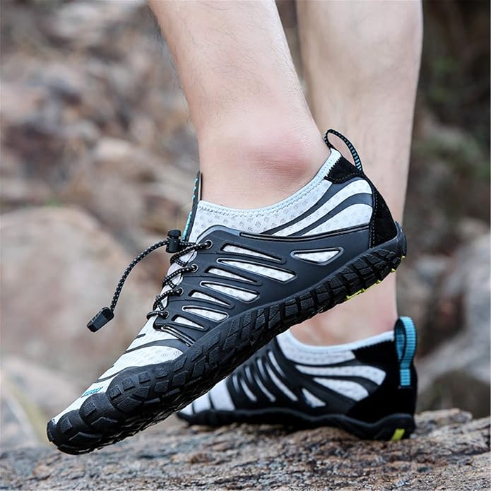 UBFEN Water Shoes Aqua Swim Shoes Mens Womens Beach Sports Quick Dry Barefoot for Boating Fishing Diving Surfing