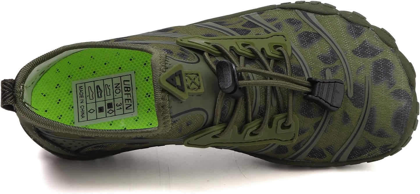 UBFEN Water Shoes for Kids Boys Girls Aqua Socks Barefoot Beach Sports Swim Pool Quick Dry Lightweight Toddler Little Big Kid