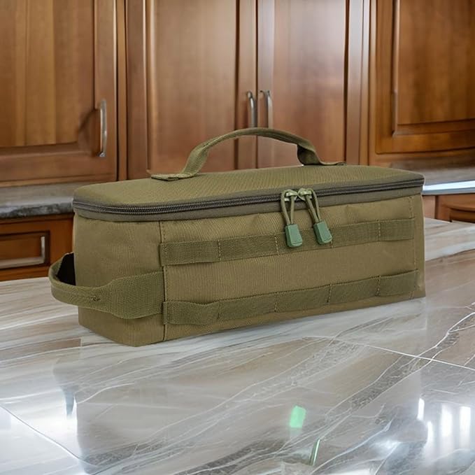 Picnic Backpack, Portable Camping Cookware Bag Outdoor Carrying Picnics Tableware Organizers Large Capacity Utensils Storage Bag Enduring