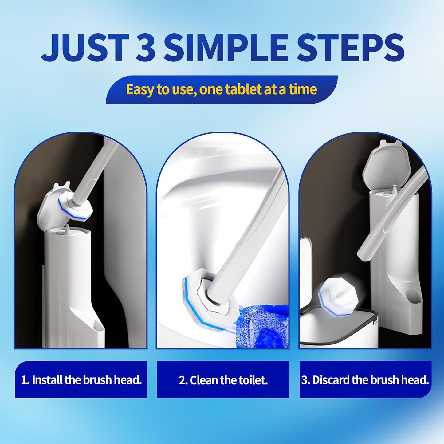 60PCS Toilet Wand Refills Compatible with Clorox Toilet Wand. Disposable Toilet Brush Refills. Bathroom Cleaning. Disposable Toilet Bowl Cleaners.