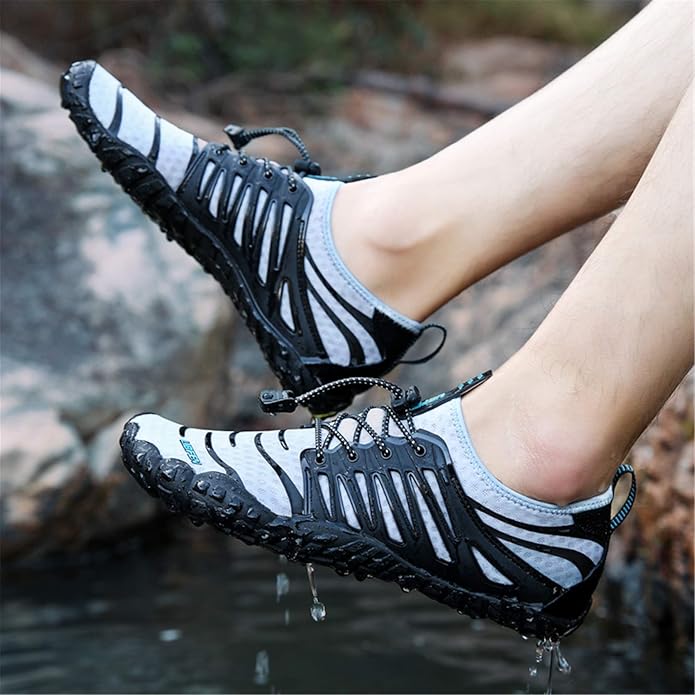 UBFEN Water Shoes Aqua Swim Shoes Mens Womens Beach Sports Quick Dry Barefoot for Boating Fishing Diving Surfing