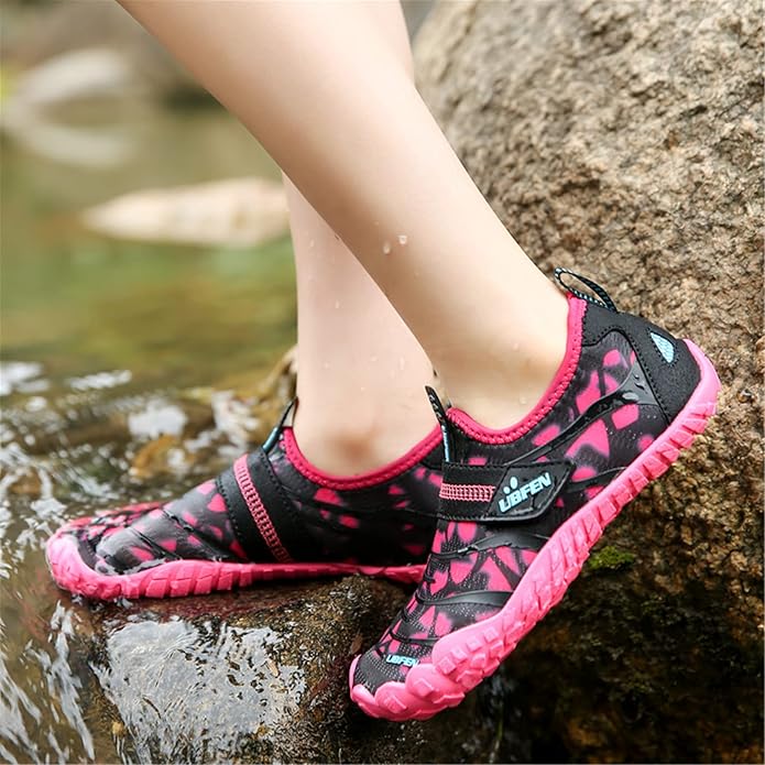 UBFEN Water Shoes for Kids Boys Girls Aqua Socks Barefoot Beach Sports Swim Pool Quick Dry Lightweight Toddler Little Big Kid