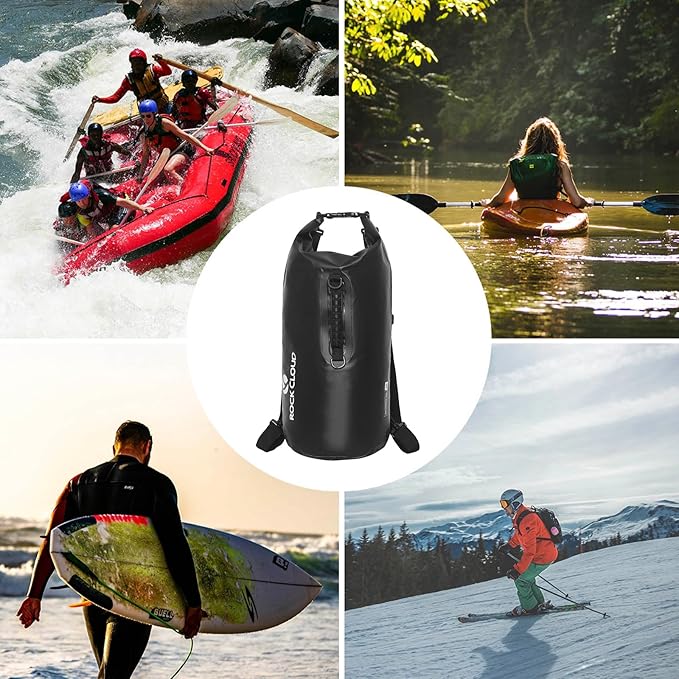ROCK CLOUD Dry Bag Waterproof 20L Dry Sack for Kayaking Rafting Boating Beach Surfing Swimming Canoe Camping Hiking Fishing Ski