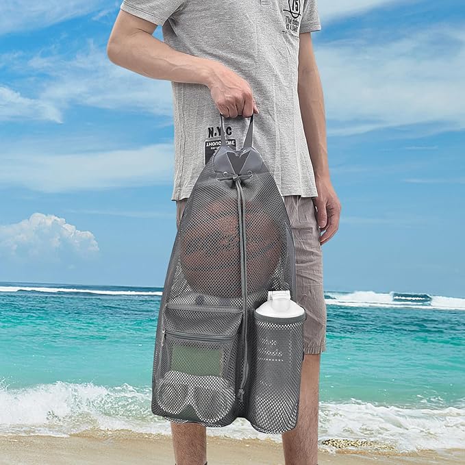 Mildbeer Large Drawstring Backpack for Men Women Athletic Gym Sports Workout Beach Swimming Commuting Travel