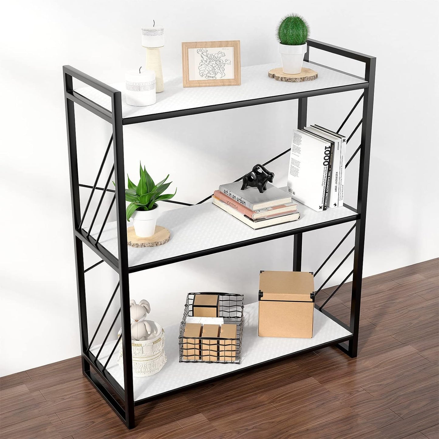 Shelf Liner for Kitchen Cabinets White Liner Waterproof & Oil-Proof Refrigerator Liners Cupboard Liner EVA Material Drawer Mats Non Adhesive Fridge Liner 17.5 x 157.4 Inches