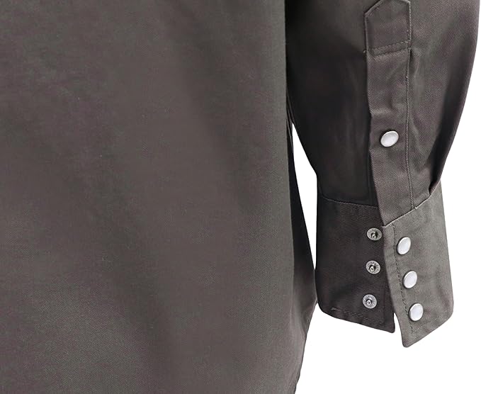 BOCOMAL FR Shirts Flame Resistant 100% C NFPA2112 7.5oz Men's Fire Retardant Welding Shirt