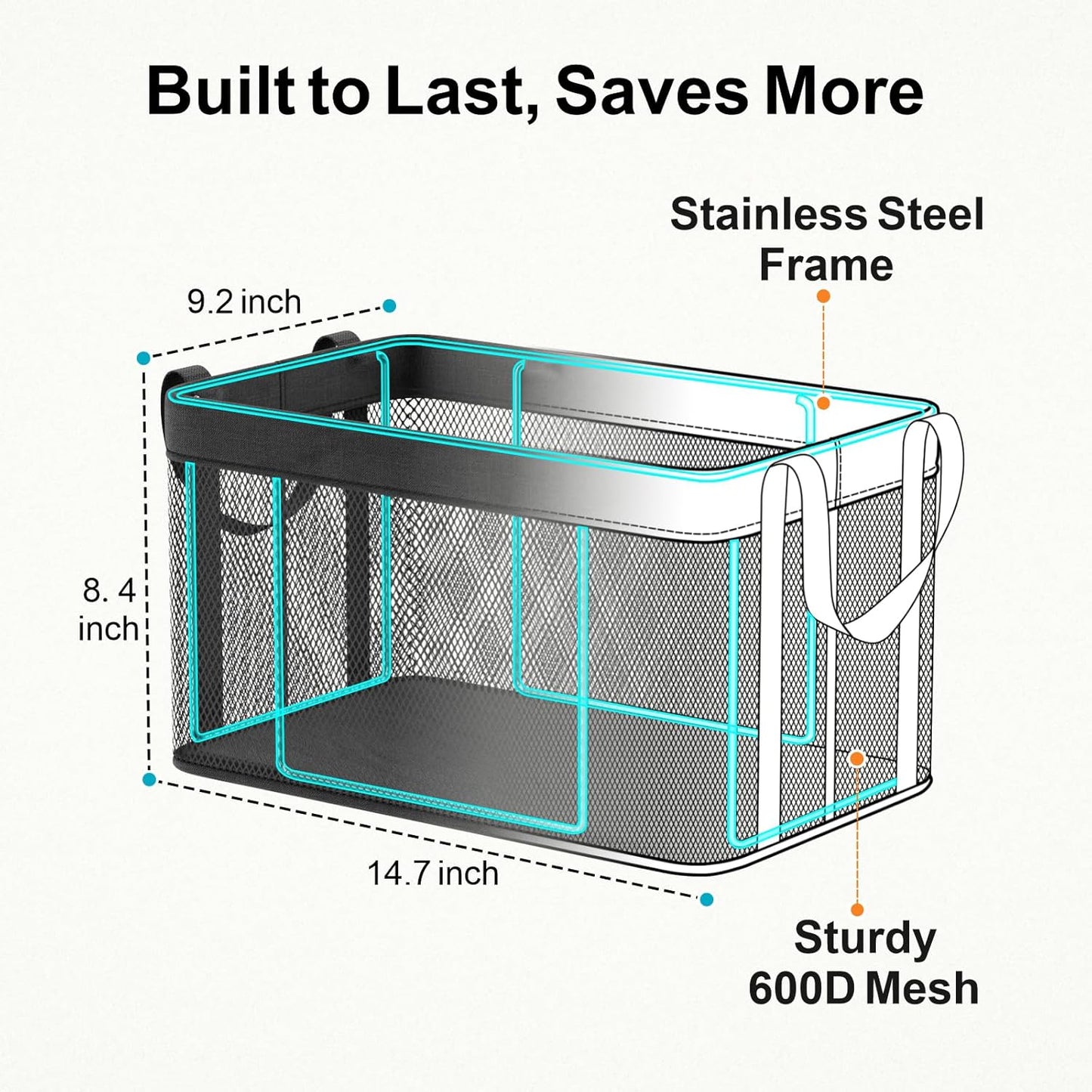 iSPECLE Deep Freezer Organizer Bins - 2 Pack Large Stackable Freezer Organizer Bins for 5 to 7 Cu.Ft Chest Freezers Easy Get Foods without Digging, Faster Freezing Better Freshness, Black