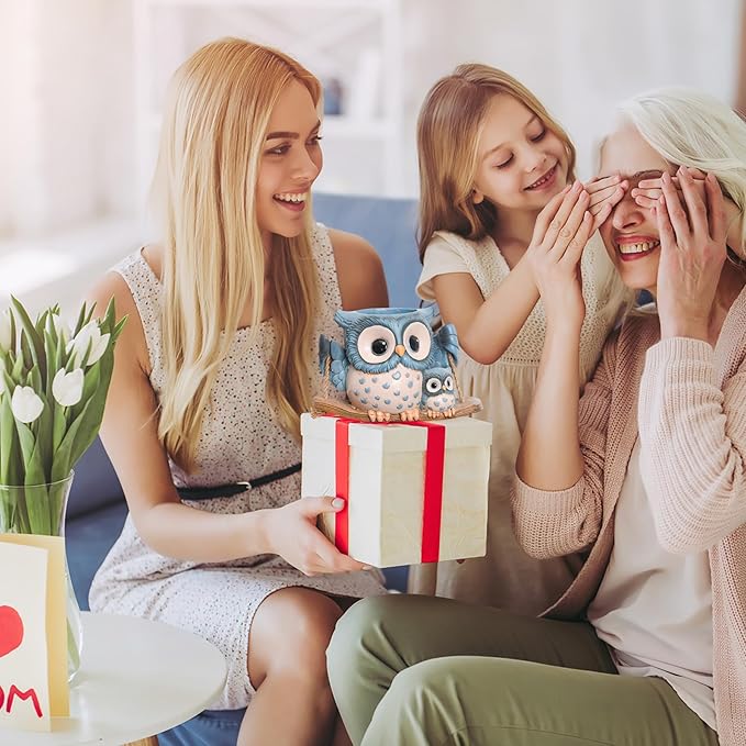 Swing Owl Hanging Planters for Indoor Plants, Cute Small Succulent Pots with Drainage Hole, Unique Resin Plant Hangers Outdoor, Hanging Plant Holder for String Of Pearls, Gift Ideas for Mother