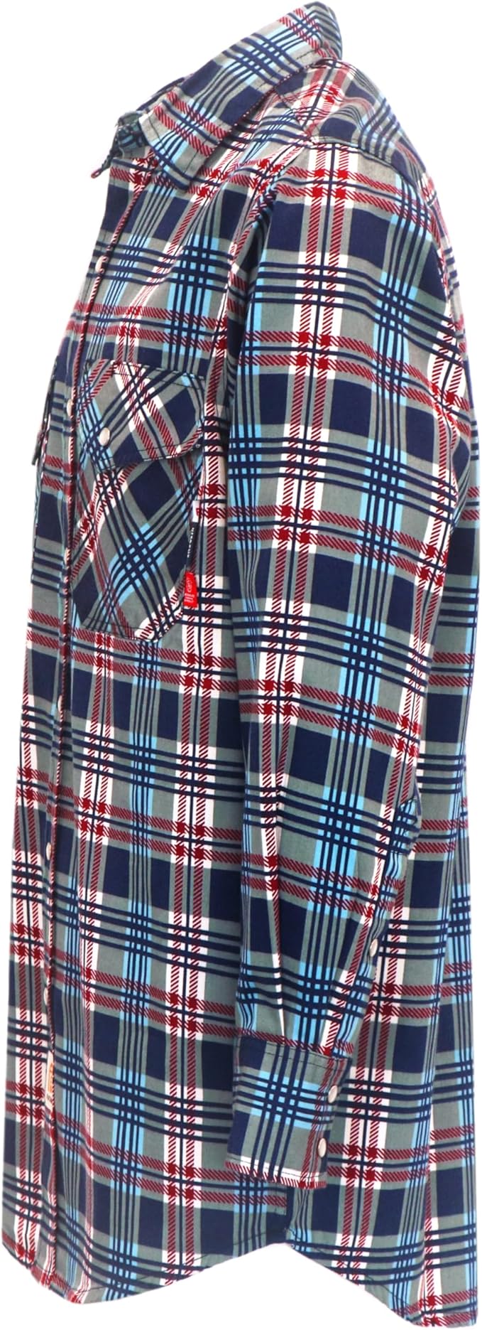 BOCOMAL FR Shirts for Men Printed Plaid Flame Resistant NFPA2112/CAT2 6.5oz Lightweight Fire Retardant Shirt