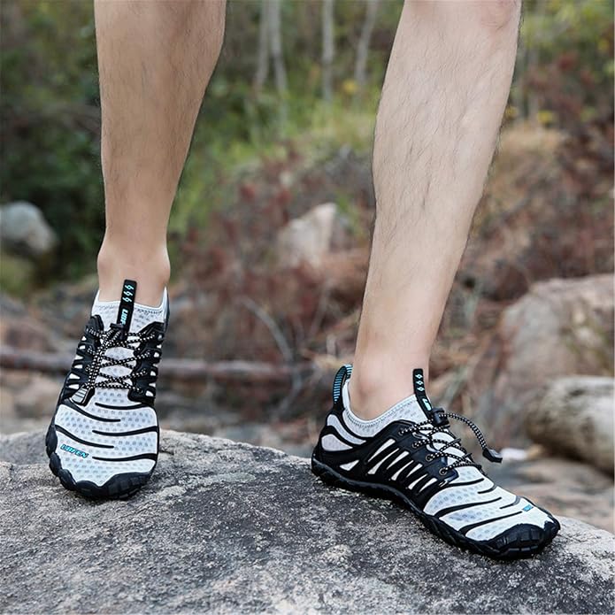 UBFEN Water Shoes Aqua Swim Shoes Mens Womens Beach Sports Quick Dry Barefoot for Boating Fishing Diving Surfing