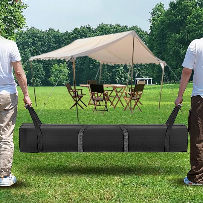 Large Tent Storage Bag Tent Pole Bag - 83''L x 12''W - Tailored for Tent Poles, Suitable for Various Party Tent Canopy Models, Heavy-Duty Design with Reinforced Handles and Dual Zipper