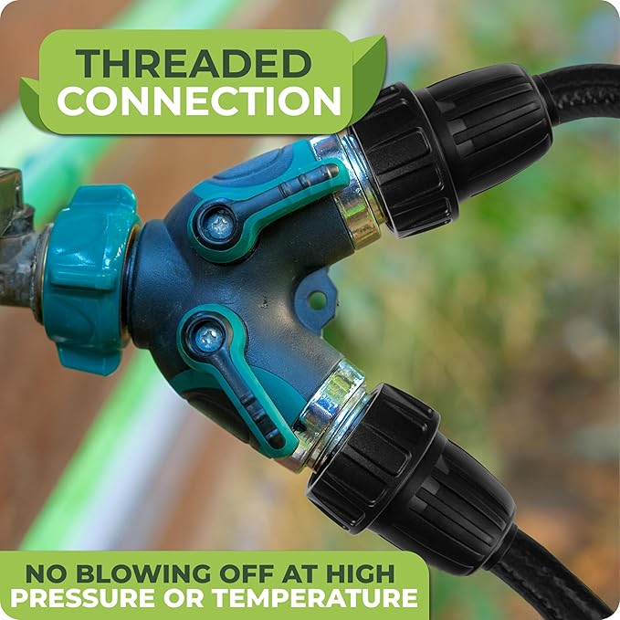 Carpathen Drip Irrigation Fittings Pack - for Push-to-Connect Irrigation System - 3 x 3/4" to 1/2" Irrigation Tubing Faucet Adapter, 1 x 3Way Tee T Shape Barbed 1/2 Tubing Splitter, 3 x 1/2 End Plugs