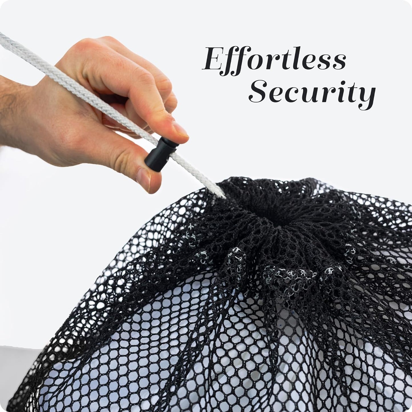 Handy Laundry Mesh XL Laundry Bag - Durable, Machine Washable with Secure Drawstring Closure - Perfect for College Dorms, Laundromats, Apartments (Black, Large 24" x 36")