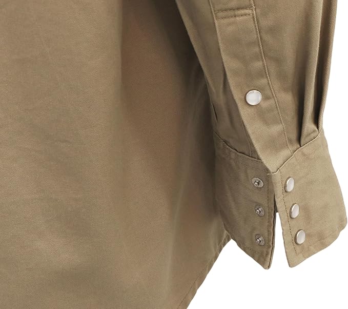 BOCOMAL FR Shirts Flame Resistant 100% C NFPA2112 7.5oz Men's Fire Retardant Welding Shirt