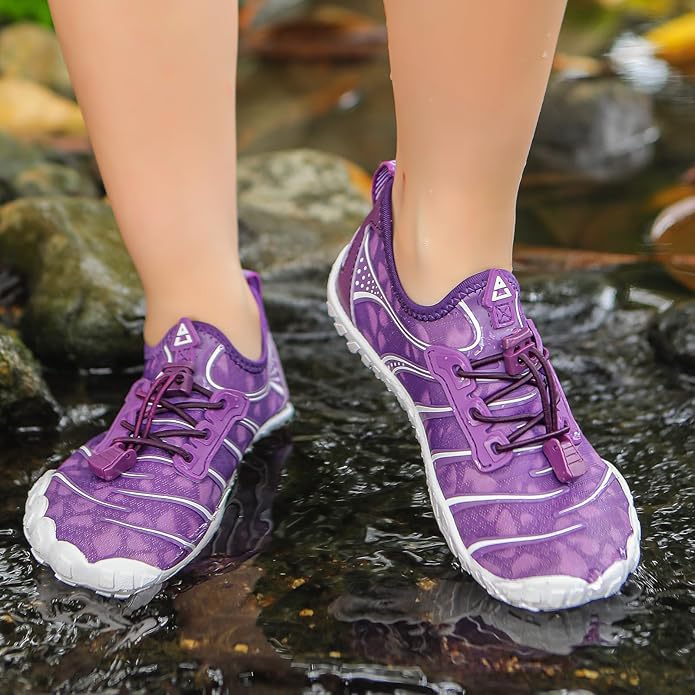 UBFEN Water Shoes for Kids Boys Girls Aqua Socks Barefoot Beach Sports Swim Pool Quick Dry Lightweight Toddler Little Big Kid