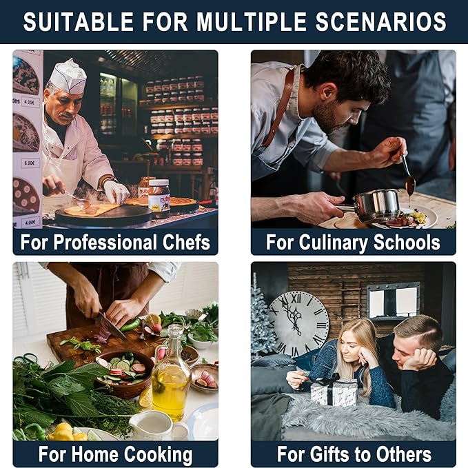 Chef Knife Roll, Heavy Duty 16OZ Waxed Canvas Knife Roll, 4 Slots Knife Bag with Professional Cut Resistant Fabric, Blue (21.5"L x 17.5"W)