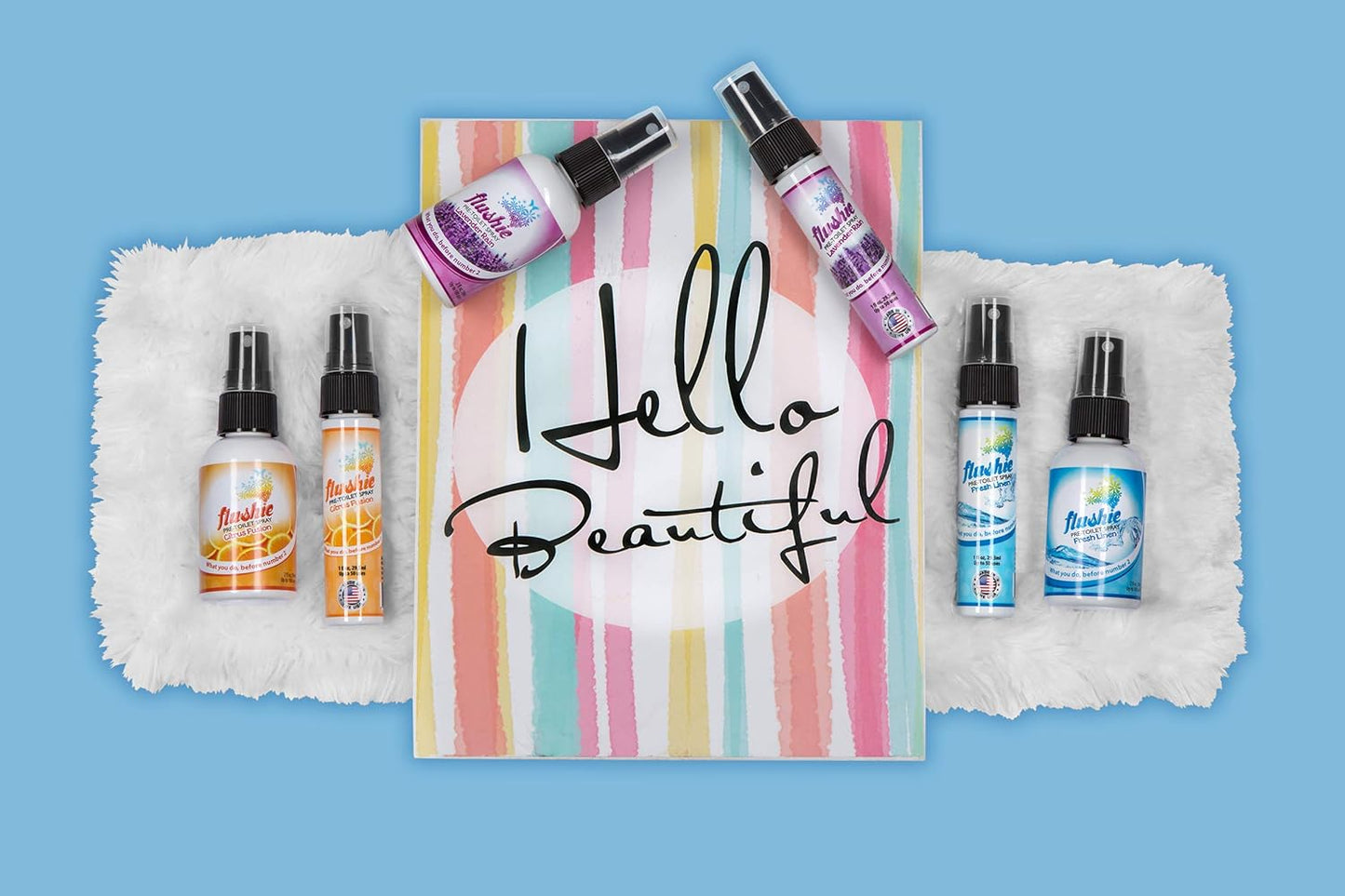 Flushie Pre-Toilet Spray for Bathroom - Toilet Deodorizer (Lavender, 2oz 2-Pack)