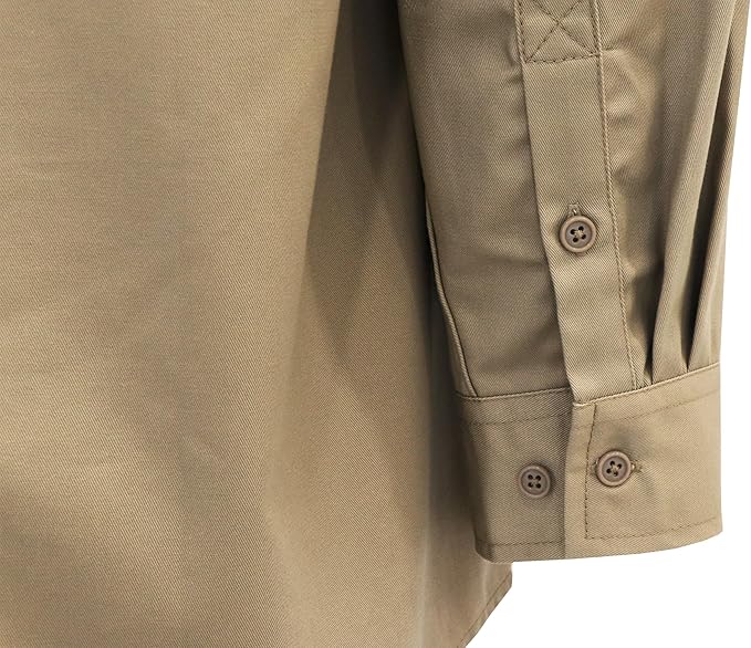 BOCOMAL FR Shirts Flame Resistant 100% C NFPA2112 7.5oz Men's Fire Retardant Welding Shirt