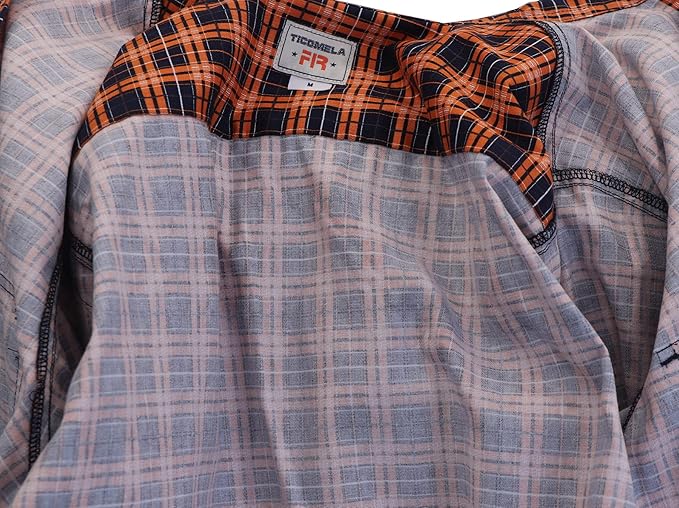 TICOMELA FR Shirts for Men Flame Resistant Shirt CAT2 Light Weight 6.5oz Fire Retardant Men's Welding Shirt