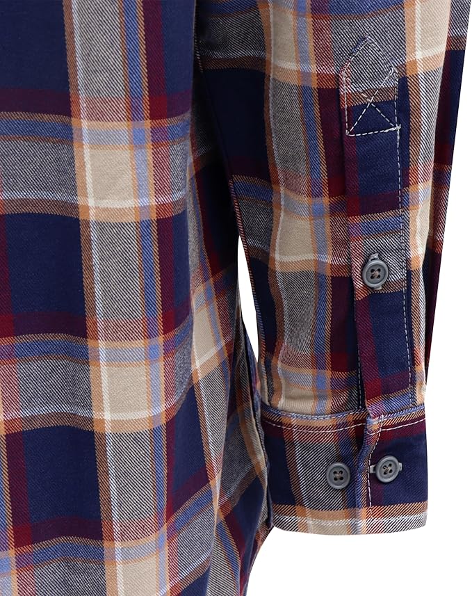 BOCOMAL FR Shirts Flame Resistant 100% C NFPA2112 7.5oz Men's Fire Retardant Welding Shirt