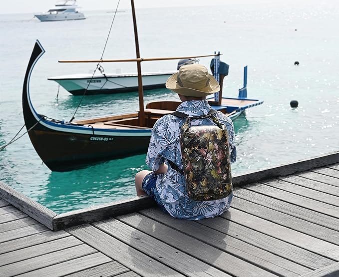 MARCHWAY Floating Waterproof Dry Bag Backpack 5L/10L/20L/30L/40L, Roll Top Sack Keeps Gear Dry for Kayaking, Rafting, Boating, Swimming, Camping, Hiking, Beach, Fishing