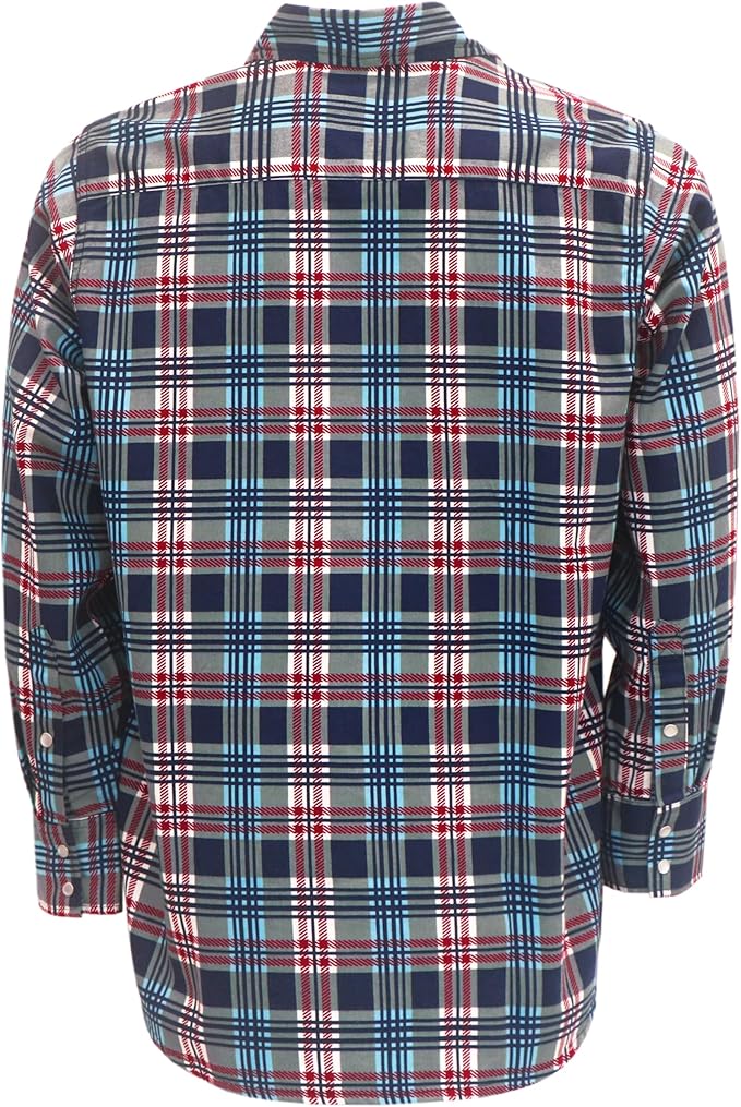 BOCOMAL FR Shirts for Men Printed Plaid Flame Resistant NFPA2112/CAT2 6.5oz Lightweight Fire Retardant Shirt