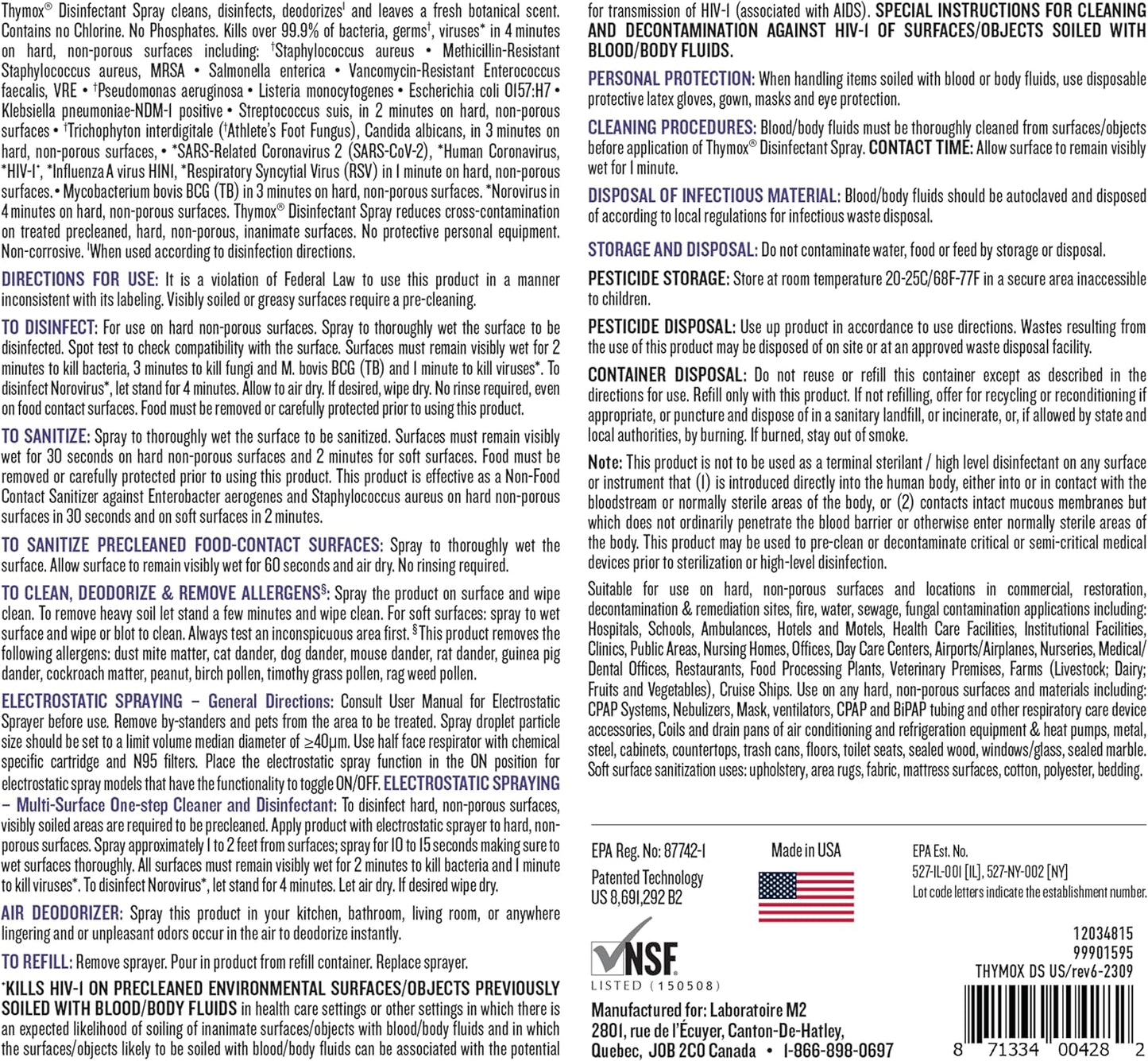 1 Gallon Botanical Disinfectant - All Natural Cleaner Mold Remover, Multipurpose Cleaner, Mold Killer - Ideal for Restoration Jobs and Water Damage, Pet Friendly Natural Disinfectant
